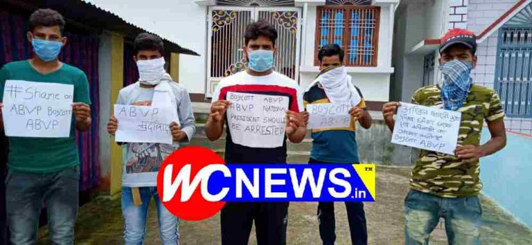 सोशल डिस्टेंसिंग के साथ साथ विरोध प्रदर्शन: एनएसयूआई