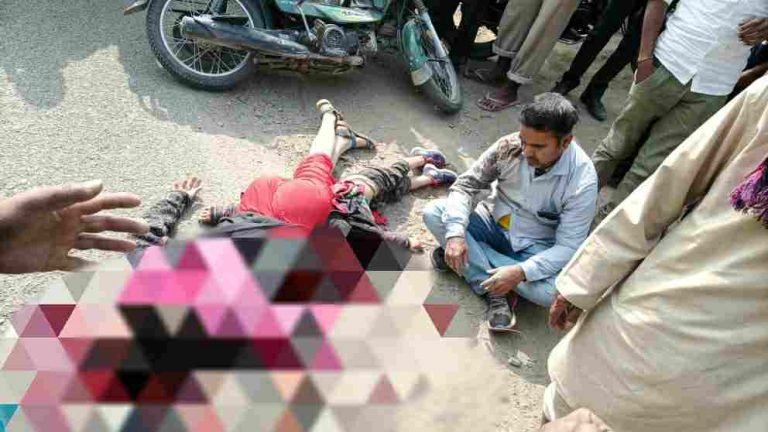 ईट लदे ट्रक ने रौदा, पुत्र-पुत्री की मौके पर मौत