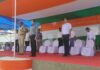 स्वतंत्रता दिवस को लेकर ध्वजारोहण कार्यक्रम का पूर्वाभ्यास किया गया